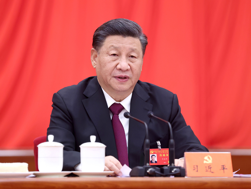 中国共产党第十九届中央委员会第六次全体会议,于2021年11月8日至11日在北京举行。中央委员会总书记习近平作重要讲话。新华社记者 鞠鹏 摄 中国共产党第十九届中央委员会第六次全体会议,于2021年11月8日至11日在北京举行。中央委员会总书记习近平作重要讲话。新华社记者 鞠鹏 摄